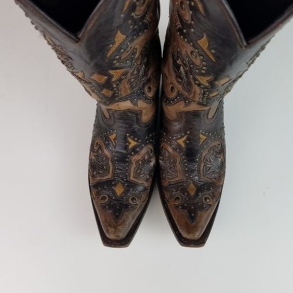 Lucchese 1885 Fiona Studded Western Cowboy Boots - Picture 5 of 8